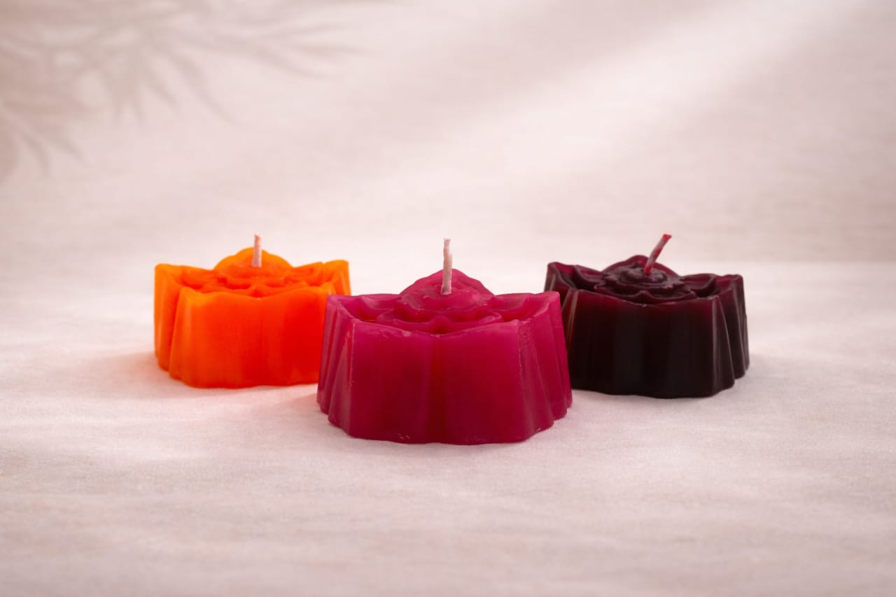 Veladora Decorativa Tipo Rosa